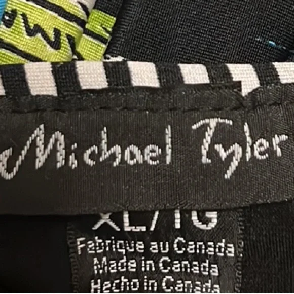 Michael Tyler, Scoop Neckline, Short Sleeves, Arty Top, Multi Colors, Size XL - Picture 4 of 7